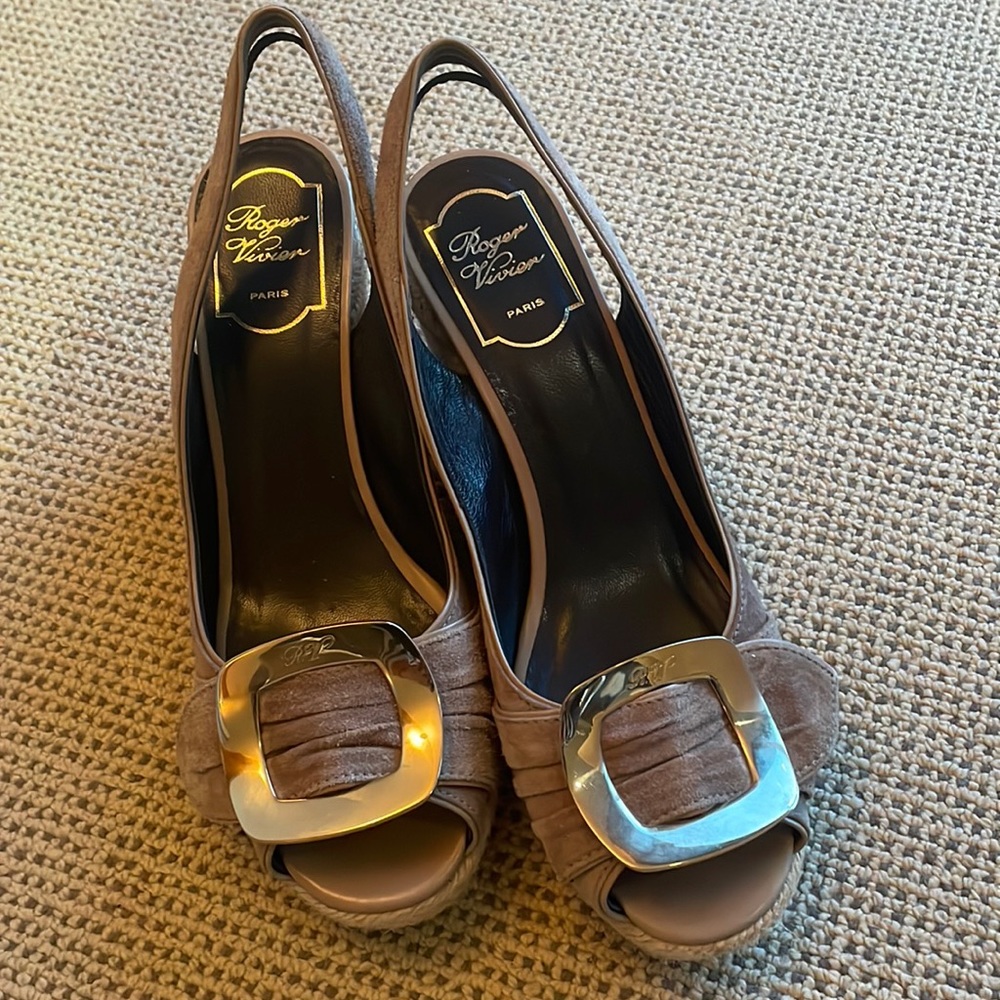 Rogier Vivier peep toe espadrilles EU 39
